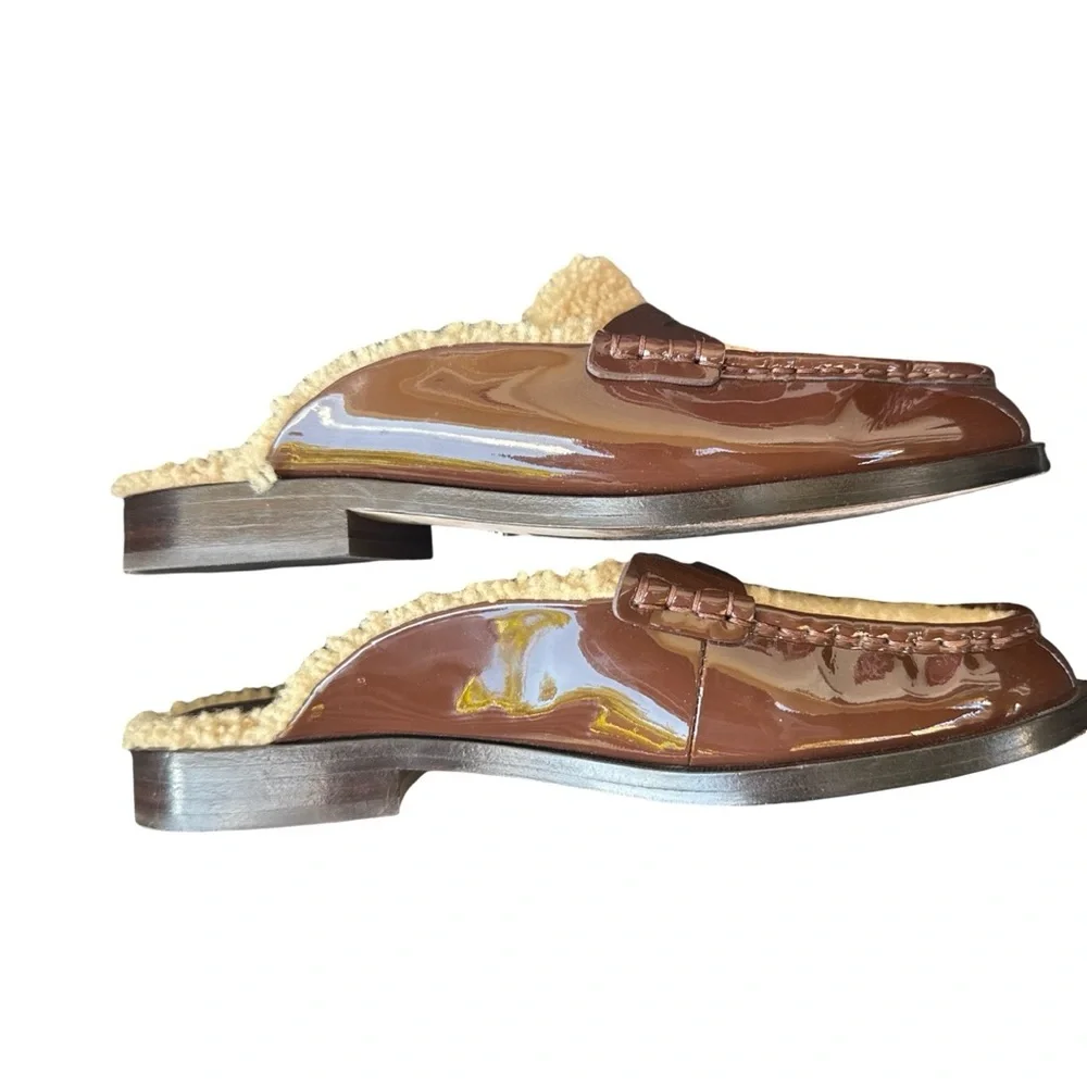 Paige Emmet Loafer Flats in Brown and Cream size 9 - Picture 5 of 6